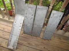 FOUR USED METAL Fall Protection Adjustable Steel Roof Bracket, 24-Inchlx6”w