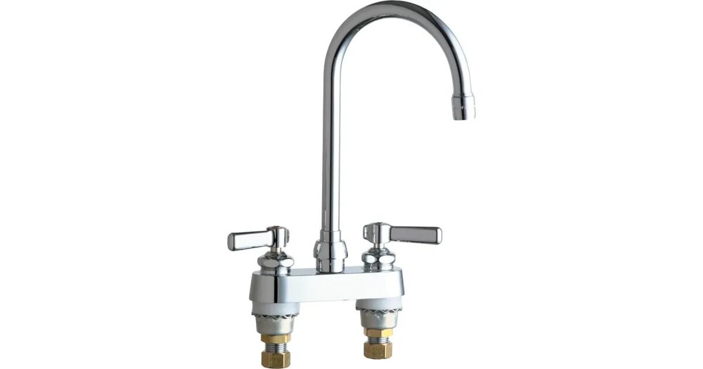 Chicago Faucets 895-GN2AE3ABCP Center Deck Mount Faucet – Polished Chrome