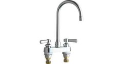 Chicago Faucets 895-GN2AE3ABCP Center Deck Mount Faucet – Polished Chrome