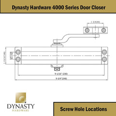 Commercial Hydraulic Door Closer Surface Mount Self Closing Spring Size 4 Alumi