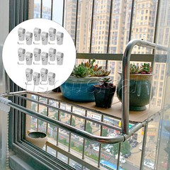 16 Pcs T Tube Connectors Clamp for DIY Furniture 1 Inches ID Silver