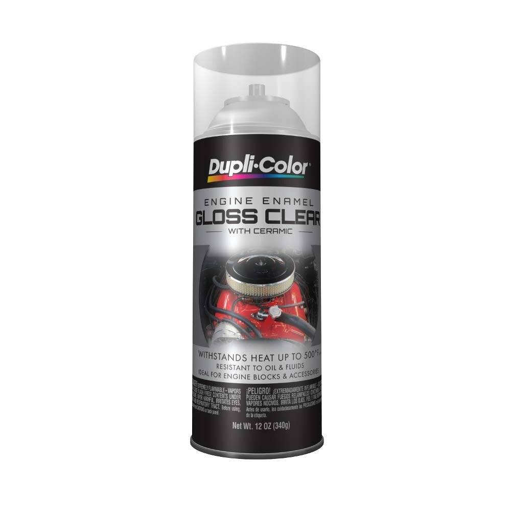 Dupli-Color DE1636-6 PK Engine Enamel Spray Paint with Ceramic – Clear – 12…