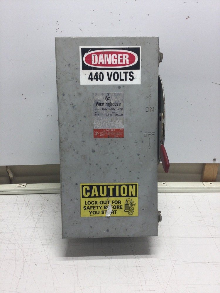 Westinghouse RHFN361 Heavy Duty 3 Phase Fusible Safety Switch 30 Amp 600 VAC