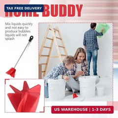 11″,4 Pcs Paint Stirrer for Drill, Paint Mixer Attachment,Red | Helix Epoxy Mixe