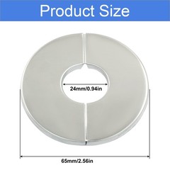 Cionyce 4 Pcs Wall Split Flange, Stainless Steel Round 22mm, Silver