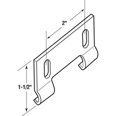 Prime-Line Products 193659 Shower Door Bottom with Hook Guide, 2-Pack,Gray