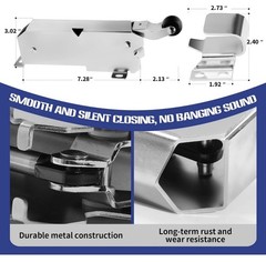 Hydraulic Door Closer Flush Mount 3/4″ Hook Exposed Installation