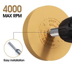 MIDO PROFESSIONAL ABRASIVE Eraser Wheel Decal Remover Tool Adhesive Remover…