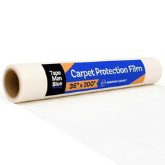 Carpet Protection Film 36″ X 200′ Roll, Self Adhesive Plastic Carpet Protector F