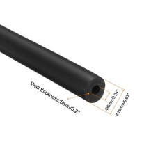 uxcell 2pcs 2m/6.6ft Pipe Insulation Tube 1/4 6mm x 16mm x 2 m, Black