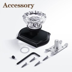2 Pack Glass Dummy Door Knobs, Antique Inactive Crystal Half-Dummy Door Knobs…