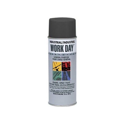 Krylon 4412 Industrial Work Day General Purpose Enamel Spray Paint, Flat Black