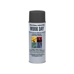 Krylon 4412 Industrial Work Day General Purpose Enamel Spray Paint, Flat Black