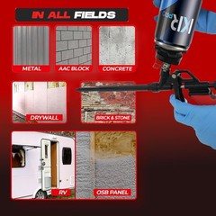 Heavy Duty Luft Foam Insulation Applicator – Ergonomic Design with 9 Extenders