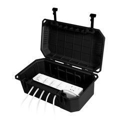 WELKIN Heavy-Duty Outdoor Electrical Box, 15.3 x 8.9 x 5.4 in, IP54, Black | …
