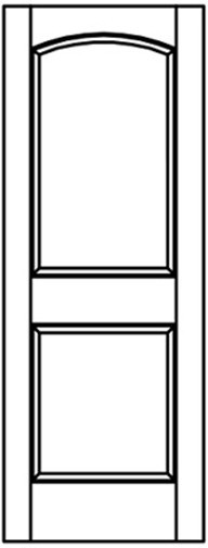 2 Panel Arch Top Stile & Rail Interior Wood Doors – 20 Wood Species – Model# 2AC