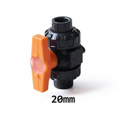 Grey UPVC Ball Valve Double Union Solvent Weld Pipe Fitting Tank Pond 20-63mm