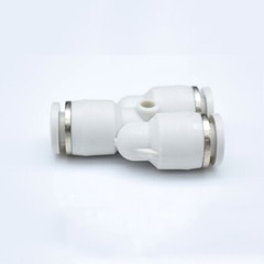 Plastic Y-type Tee Air Push in Fitting 3-Way Quick Pneumatic Connector Equal Ø