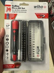 NEW Wiha Tools 75958 GoBox Micro Bit Set 36pieces – 1.1″ Finger Control Rotate