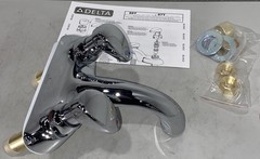 Delta Commercial Chrome 2-Handle Metering Slow Close Bathroom Faucet 86T1153