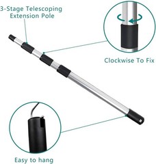 Gutter Cleaning Brush Roofing Guard Cleaner Tool with Telescopic Extension Po…