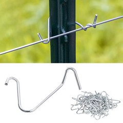 T Post Clips 500 pcs Fence Wire Tensioner, 2.85*2.2*1.8 inch, silver