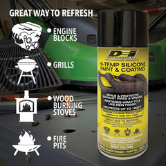 DEI High Temp Silicone Coating Spray 12oz Protects Exhaust Wraps Up to 1500F