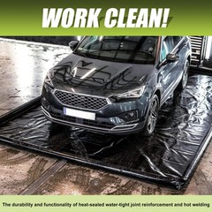 Garage Car Floor Mat, Containment Mat (Black) for Snow & Mud & Rain(7ft 9in x…