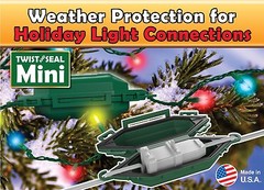 3 xNew Twist & Seal Mini- Cord & Plug Protector (Weather Resistant) Size 5″ x 2″
