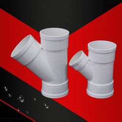 PVC Oblique Tee Connector 45 Degree Tilted Three Way Joints Y Type Pipe fittings