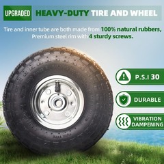 Ar-Pro 2 Pack 4.10/3.50-4 Tire And Wheel Replacement Pneumatic Tires 10-Inch