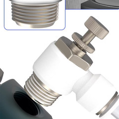4-10mm Pneumatic L Shape Flow Control Valve Push-fit Hose Tube Airline Connector