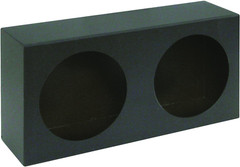 LB6123 Dual round Light Box, Black Powder Coat Steel