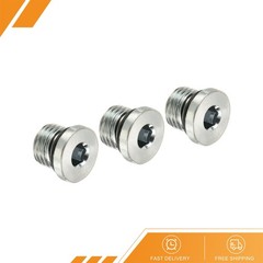 3Pcs 7/16-20UNF Hex Head Pipe Fitting Plug Male Thread 45# Steel