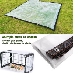 Lrnn Clear Waterproof Tarps Outdoor 3 x 3 Feet Transparent Tarpaulin Plastic …