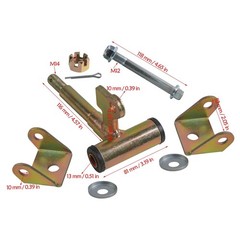 Front Swing Arm Suspension Kit Spindles Drum Hubs Red 290mm 400LBS Shock ATV UTV