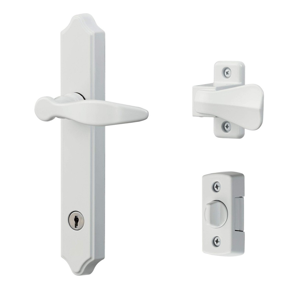 Ideal Security 1216 Surface Mount Storm Door Handle with Lock and Key for 1 R
