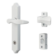 Ideal Security 1216 Surface Mount Storm Door Handle with Lock and Key for 1 R
