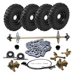 Go Kart Kit 29in Axle 6in 4.10-6 Wheels Hydraulic Brake for Buggy Golf Cart