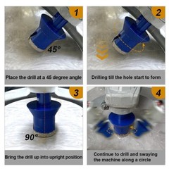 3/4″ Granite Marble Diamond Tool Set Turbo Blade Cup Wheel Core Drill Polishing
