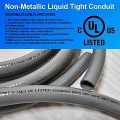 1.25″ x 100′ Flexible Liquid Tight, Non-Metallic, Electrical PVC Conduit