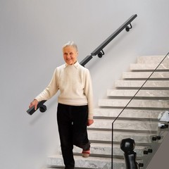 Stainless Steel Stair Rail 60″ – Pre-Drilled for Wood, Brick & Concrete Walls