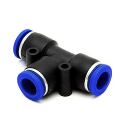 Pneumatic T Piece Tee Push Fit Connectors Hose Tube Inline Push Fitting 4mm~16mm