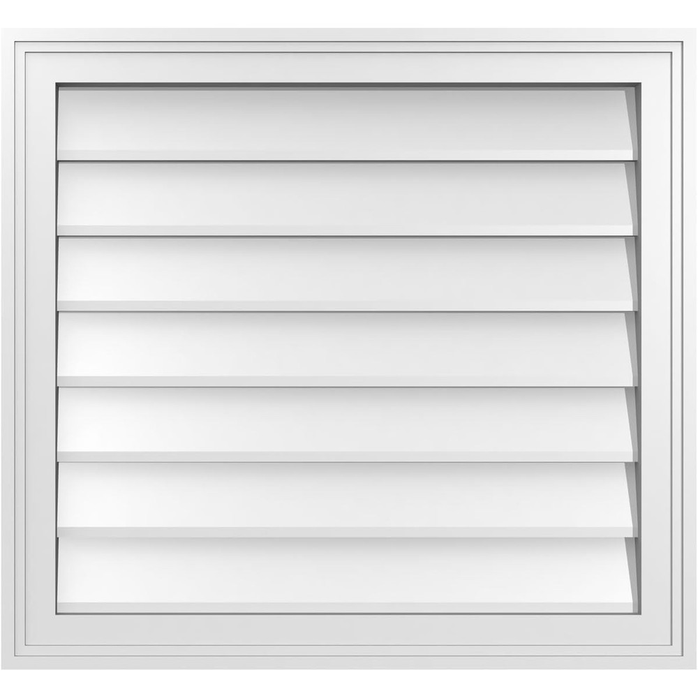 Ekena Millwork 26W X 24H Rectangle Surface Mount Pvc Gable Vent Non-Functional