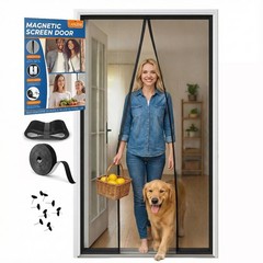 CANLENE Premium Magnetic Screen 38″x84″, Black/Premium Ultra-Dense Mesh