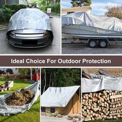 Tarp 12x20FT, 14 Mil, Heavy Duty Waterproof Tarps with Grommets Every 23.6″, …