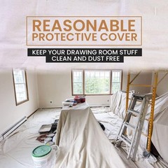 CH Canvas Drop Cloth 4x15ft Pack of 4 Thick Canvas Painter’s Tarp Floor Furnitur