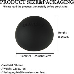 1.25″ Silicone Hemisphere Bumpers Isolation Feet, 16Pack Non Skid Speaker Isolat