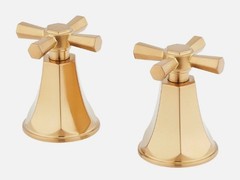 Signature Hardware SHEL449004BG Cross Handles for Elita Widespread Faucet Gold