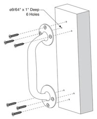 New Universal Hardware Satin Aluminum Door Pull Handle UH40069 Free US Shipping